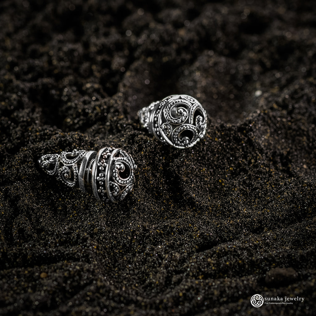 Anting Subeng Kecil Perak 925 Koleksi Ombak Segara Sterling Silver