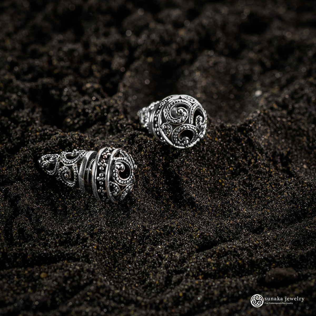Anting Subeng Kecil Perak 925 Koleksi Ombak Segara Sterling Silver
