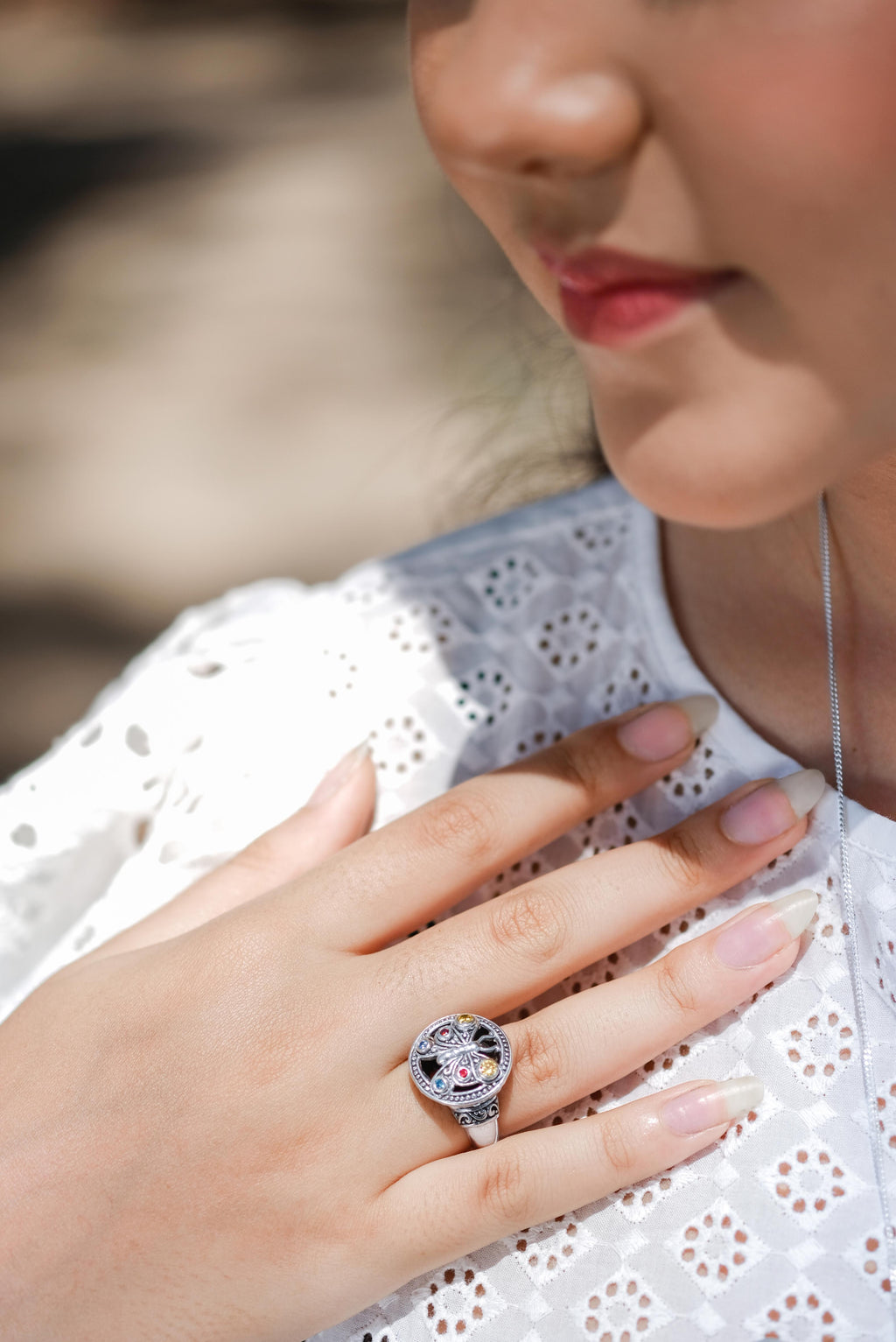 Cincin Cocktail Perak Koleksi Kupu Kupu Sterling Silver 925