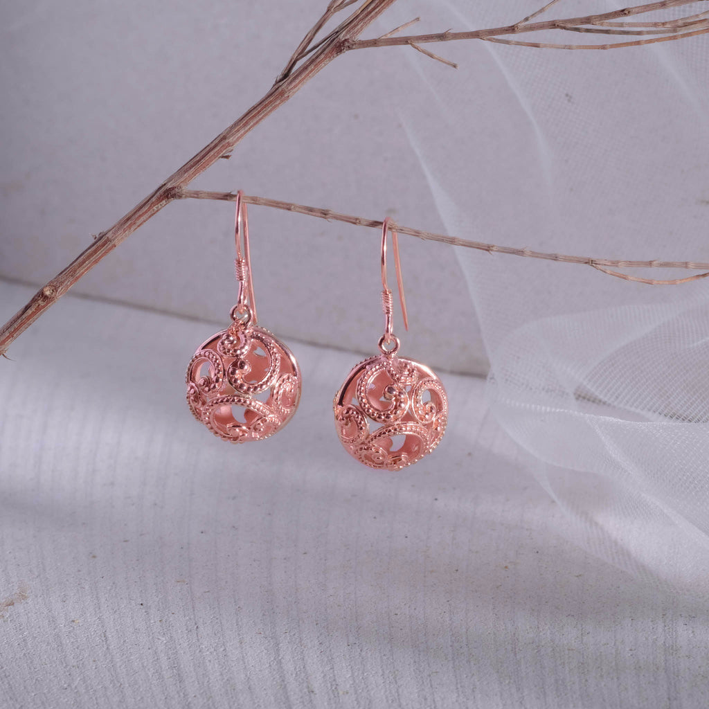 Anting Bulat Besar Perak 925 Koleksi Ombak Segara Sterling Silver