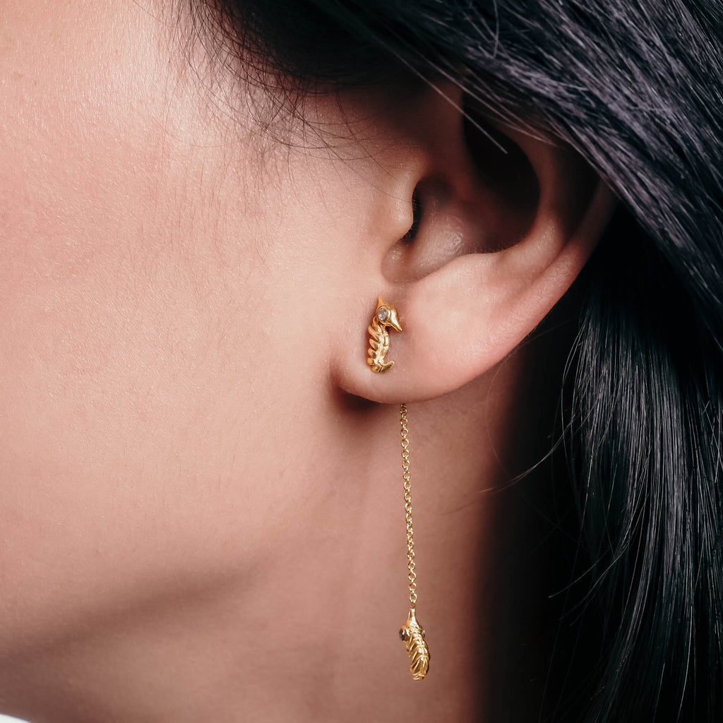Anting Perak 925 Koleksi Seahorse ( Rantai bisa lepas pasang )