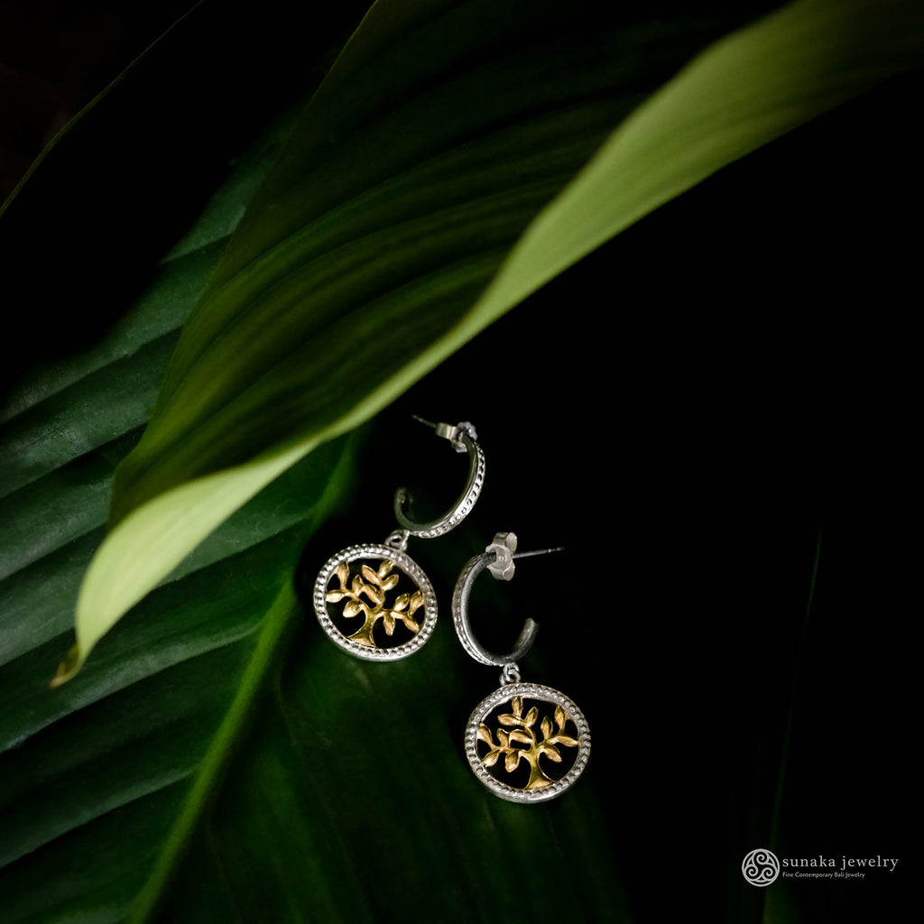 Anting Hoop Perak 925 Koleksi Tree Of Life
