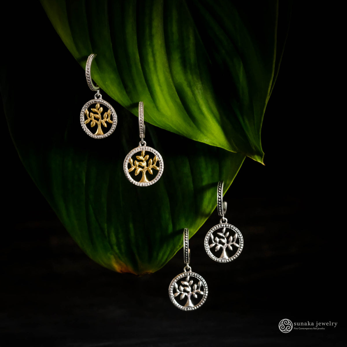 Anting Hoop Perak 925 Koleksi Tree Of Life