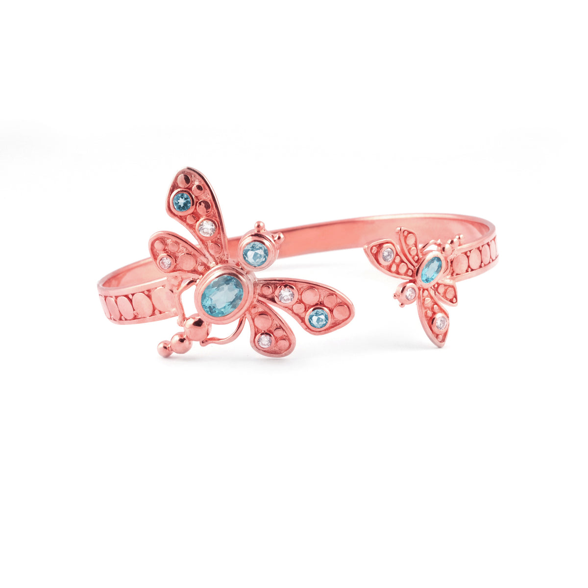 Gelang Silver Koleksi Capung Rose Gold Plated Sterling Silver 925