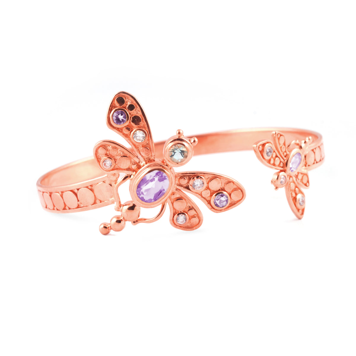 Gelang Silver Koleksi Capung Rose Gold Plated Sterling Silver 925