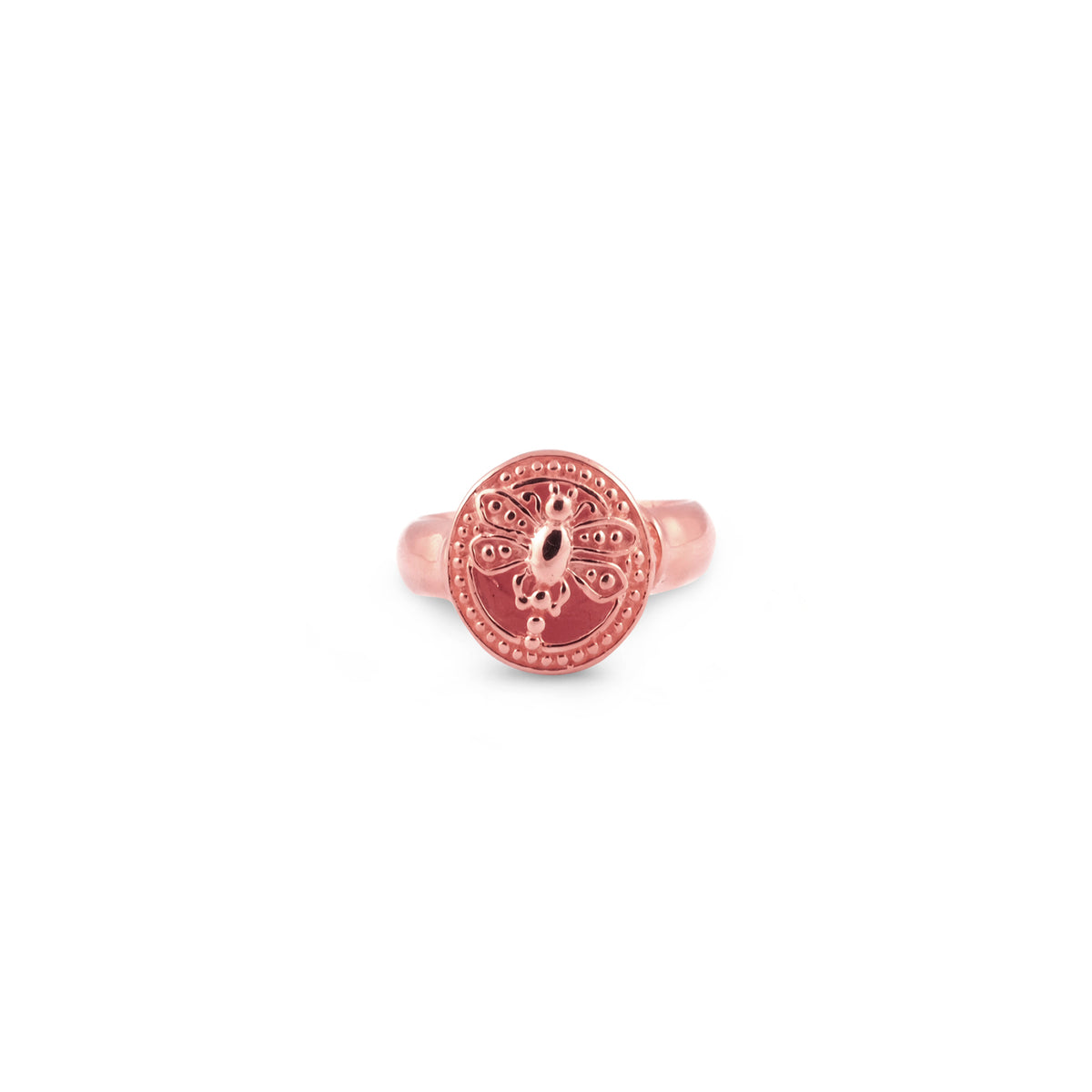 Cincin Coktail Capung Rose Gold Plated Sterling Silver 925
