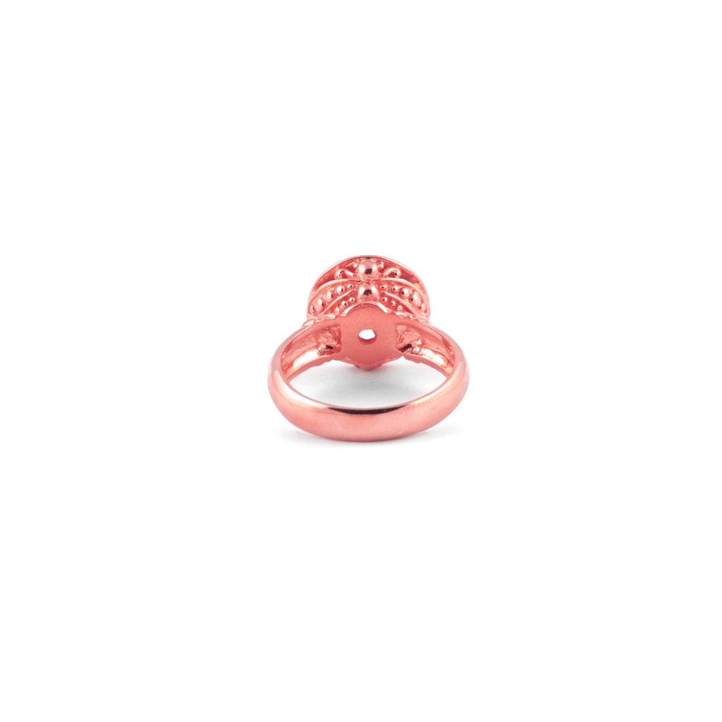 Rose Gold Plated 925 Sterling Silver Dragonfly Cocktail Ring