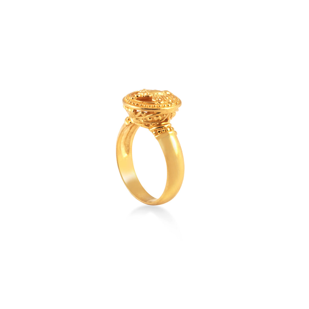 Cincin Coktail Capung Gold Plated Sterling Silver 925