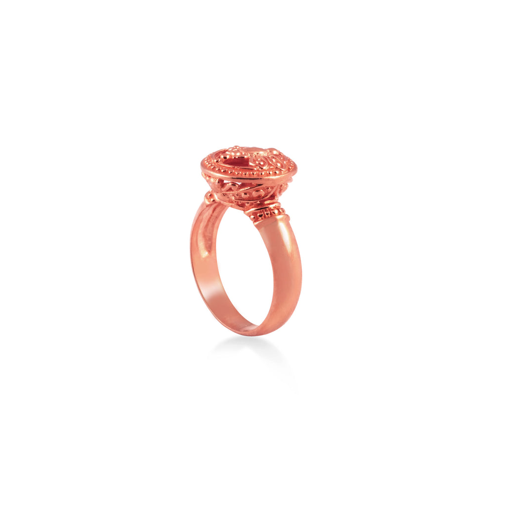 Rose Gold Plated 925 Sterling Silver Dragonfly Cocktail Ring