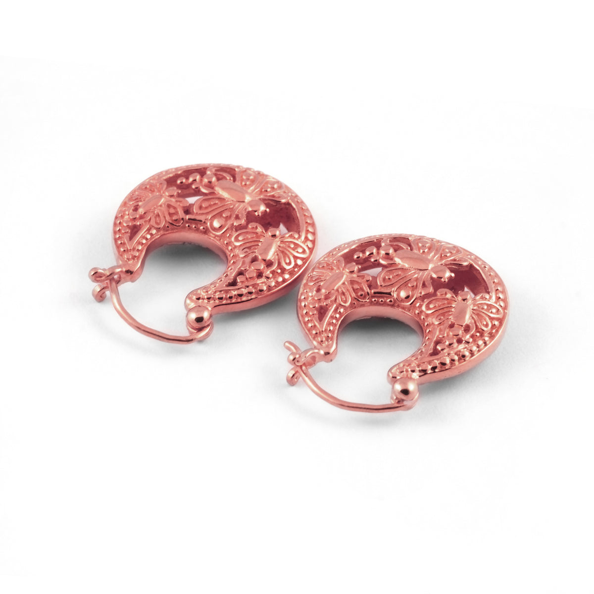 Anting Hoop Mini Koleksi Capung Rosegold Plated Sterling Silver 925