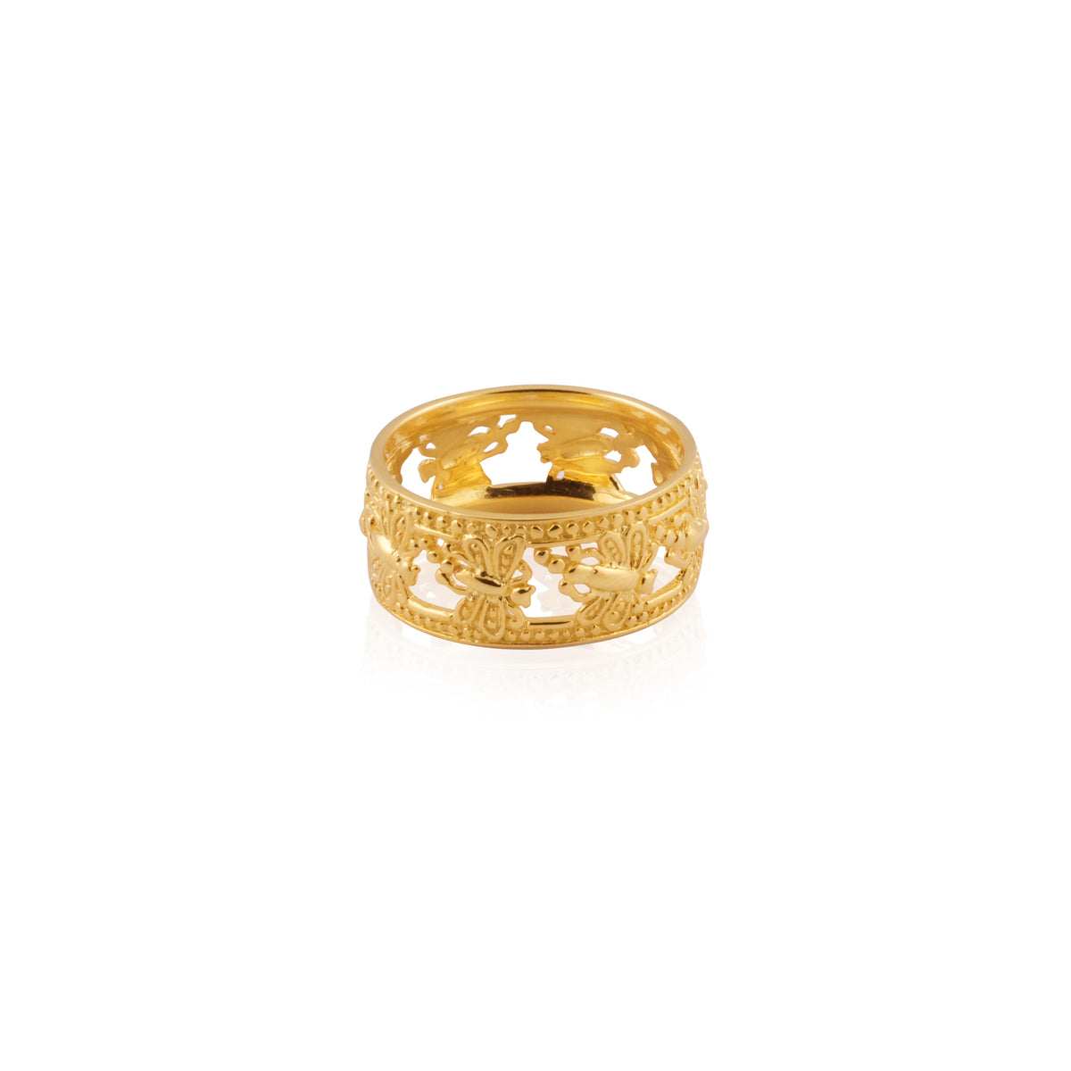 Cincin Besar Capung Silver Gold Plated Sterling Silver 925