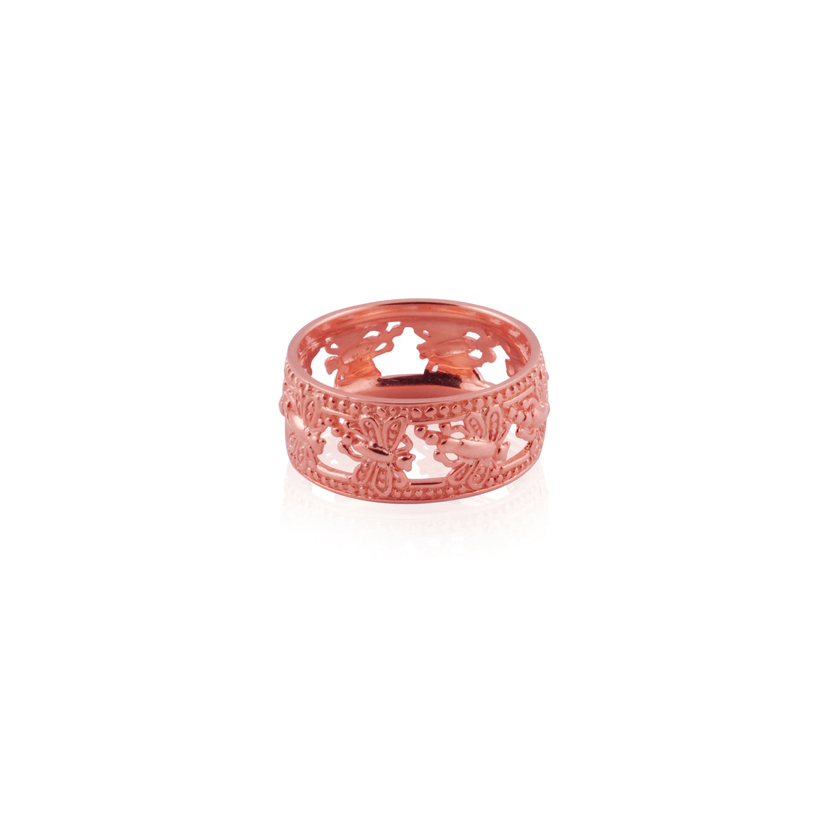 Cincin Besar Capung Rose Gold Plated Sterling Silver 925
