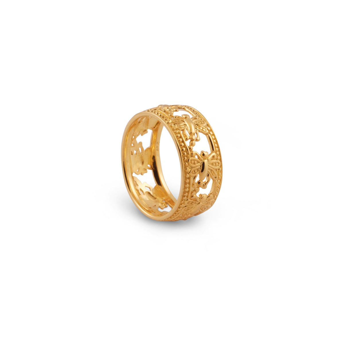 Cincin Besar Capung Silver Gold Plated Sterling Silver 925