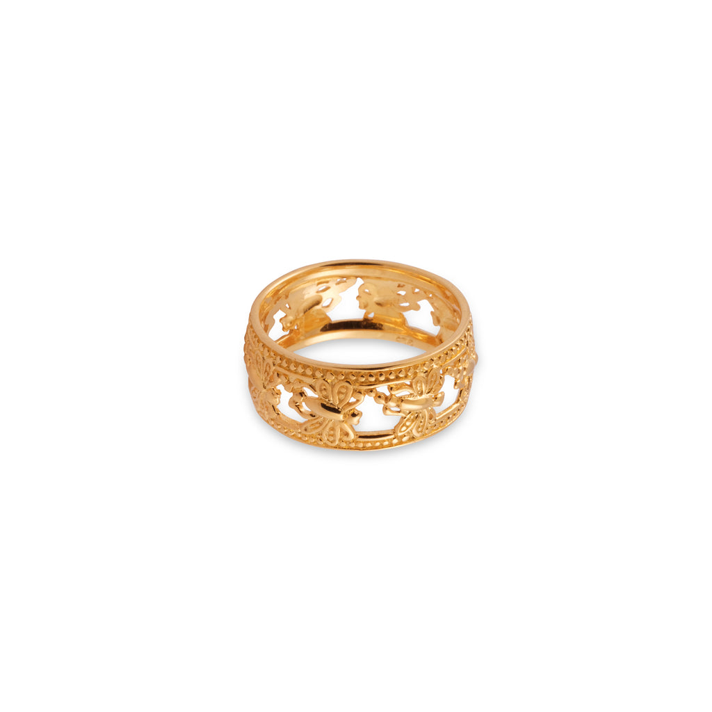 Cincin Besar Capung Silver Gold Plated Sterling Silver 925