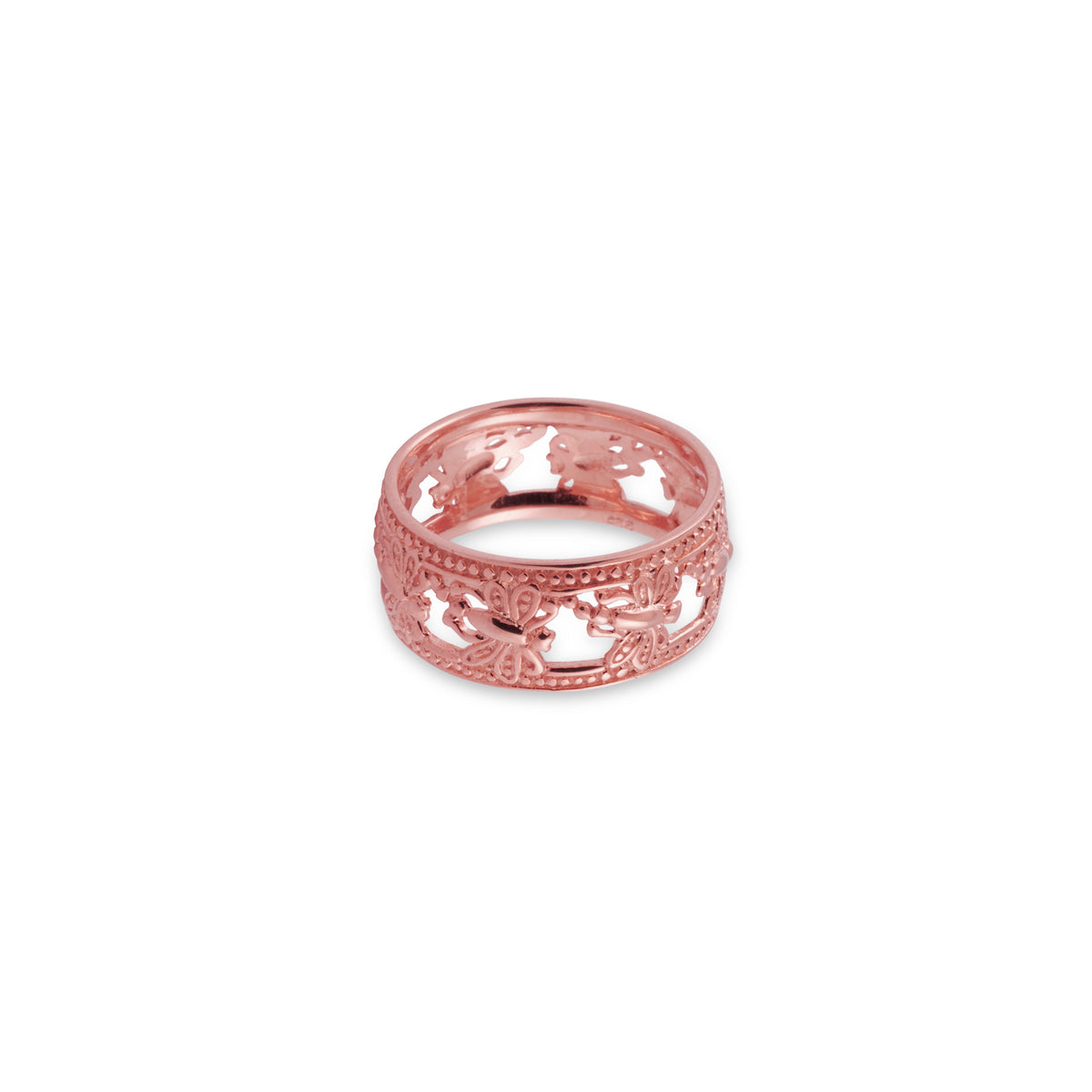 Cincin Besar Capung Rose Gold Plated Sterling Silver 925