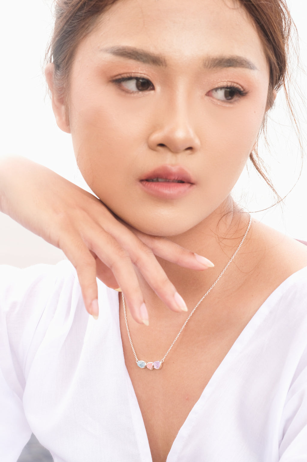 Kalung Silver 925 dengan Rawstone Koleksi Pristine