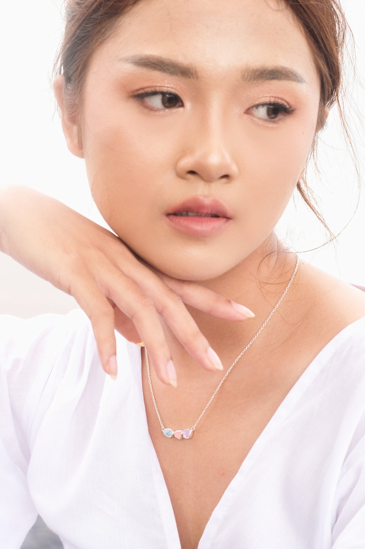 Kalung Silver 925 dengan Rawstone Koleksi Pristine