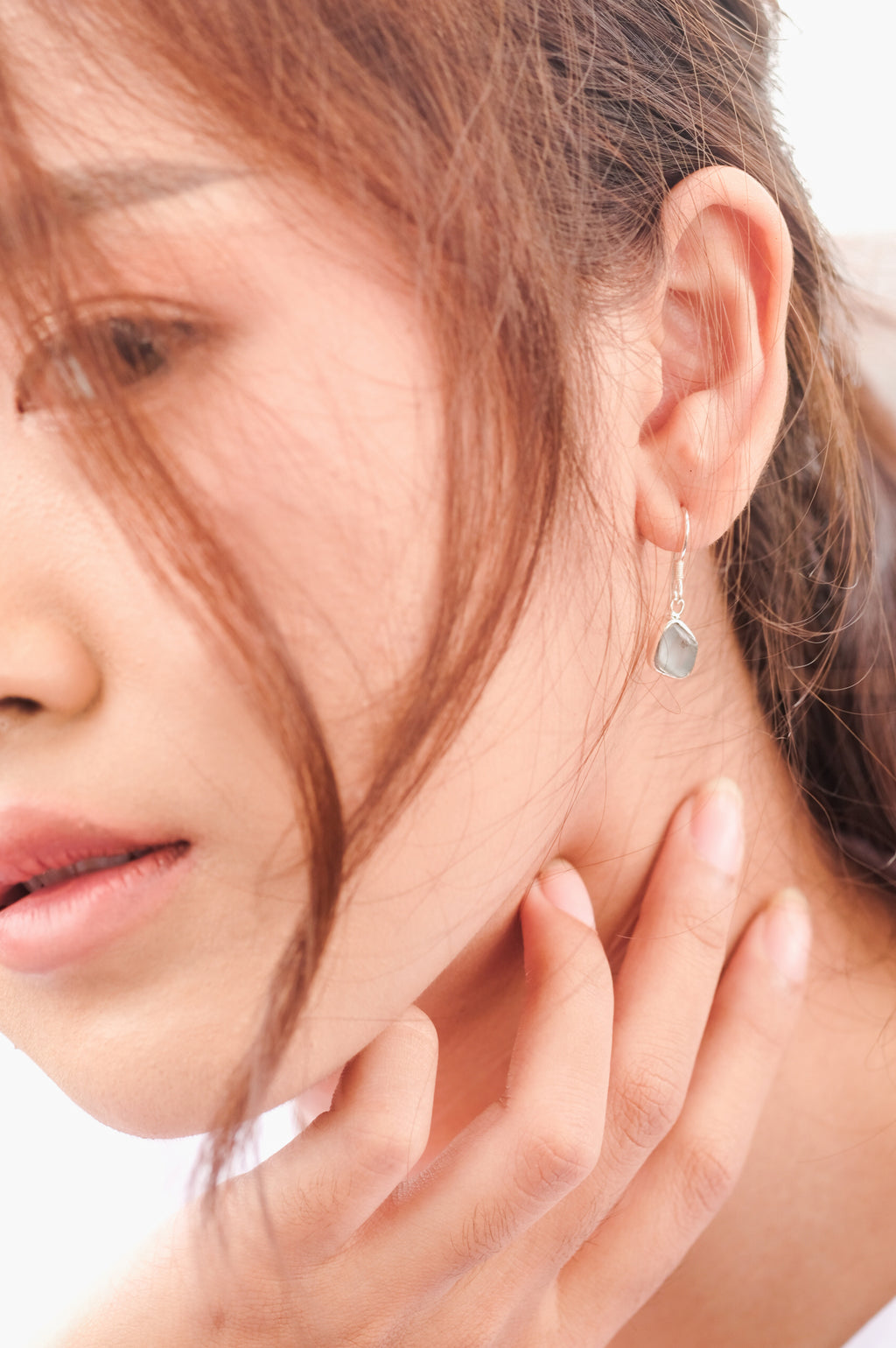 925 Silver Drop Earrings with Pristine Collection Rawstone
