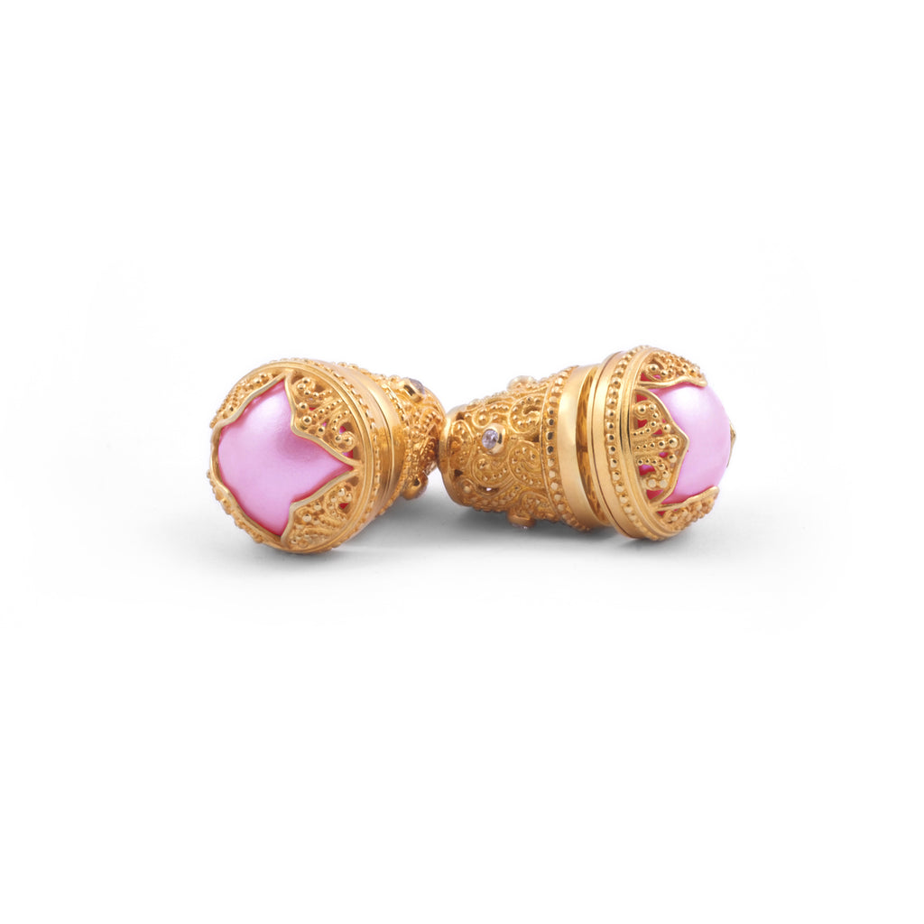 925 Sterling Silver Subeng Earrings Padma Acala Collection Gold Plated