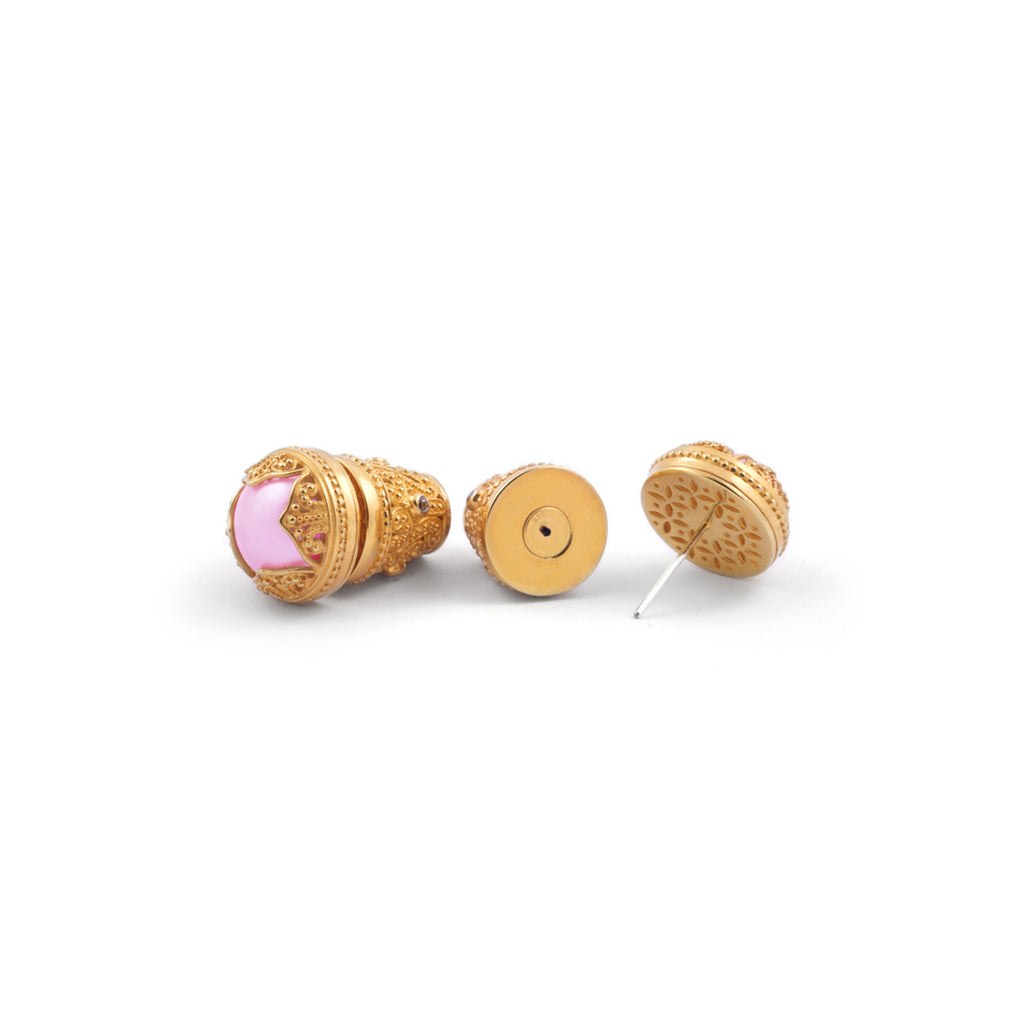 925 Sterling Silver Subeng Earrings Padma Acala Collection Gold Plated