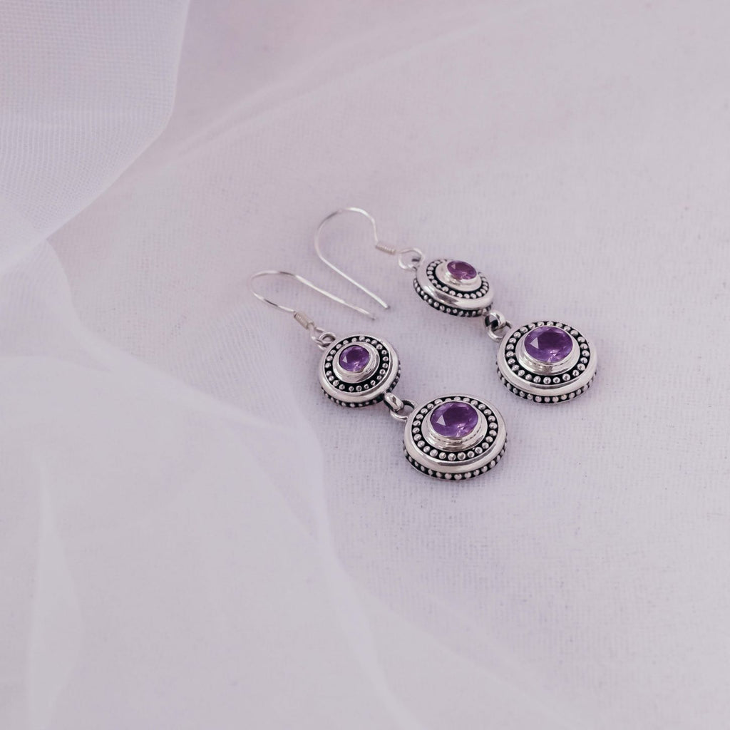 Jawan Keliling Collection Sterling Silver 925 Double Drop Earrings