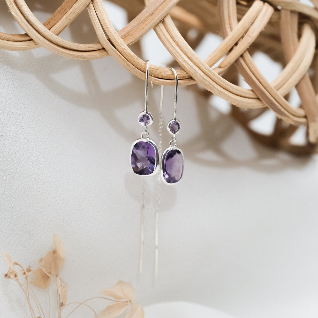 Anting Threader Perak 925 Wanita Sunaka Jewelry Koleksi Pelangi