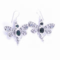 925 Sterling Silver Dragonfly Collection Dangle Earrings