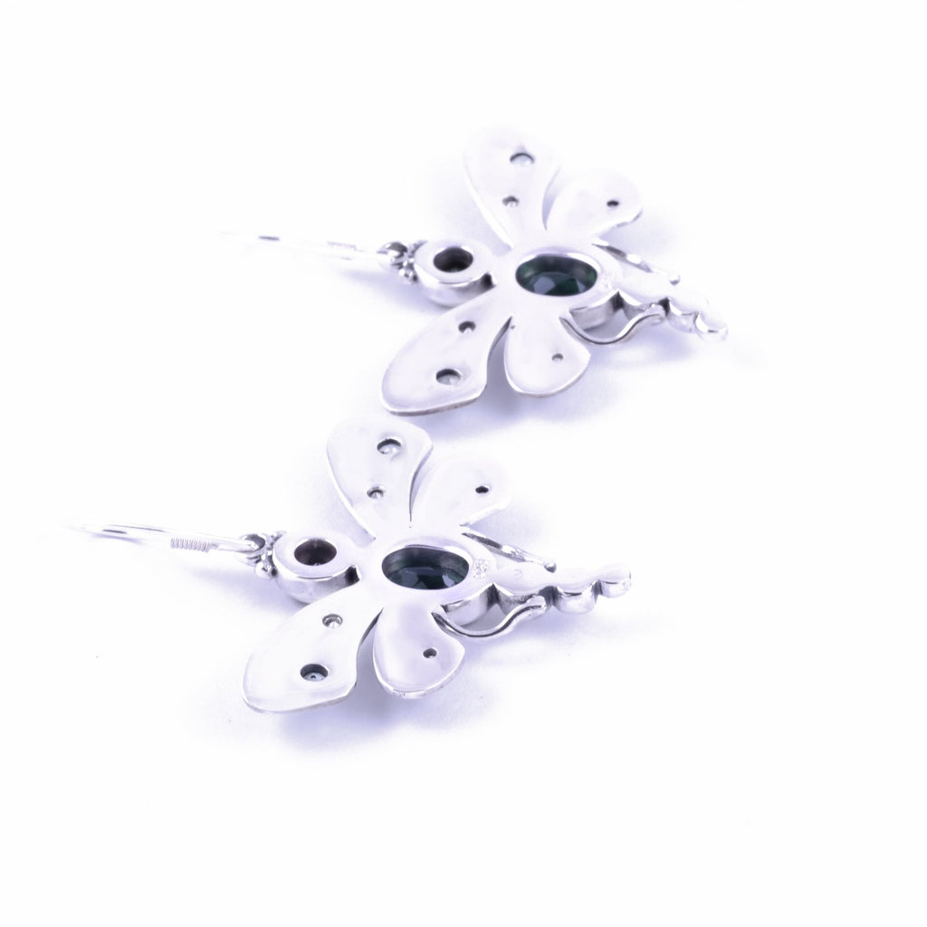 925 Sterling Silver Dragonfly Collection Dangle Earrings