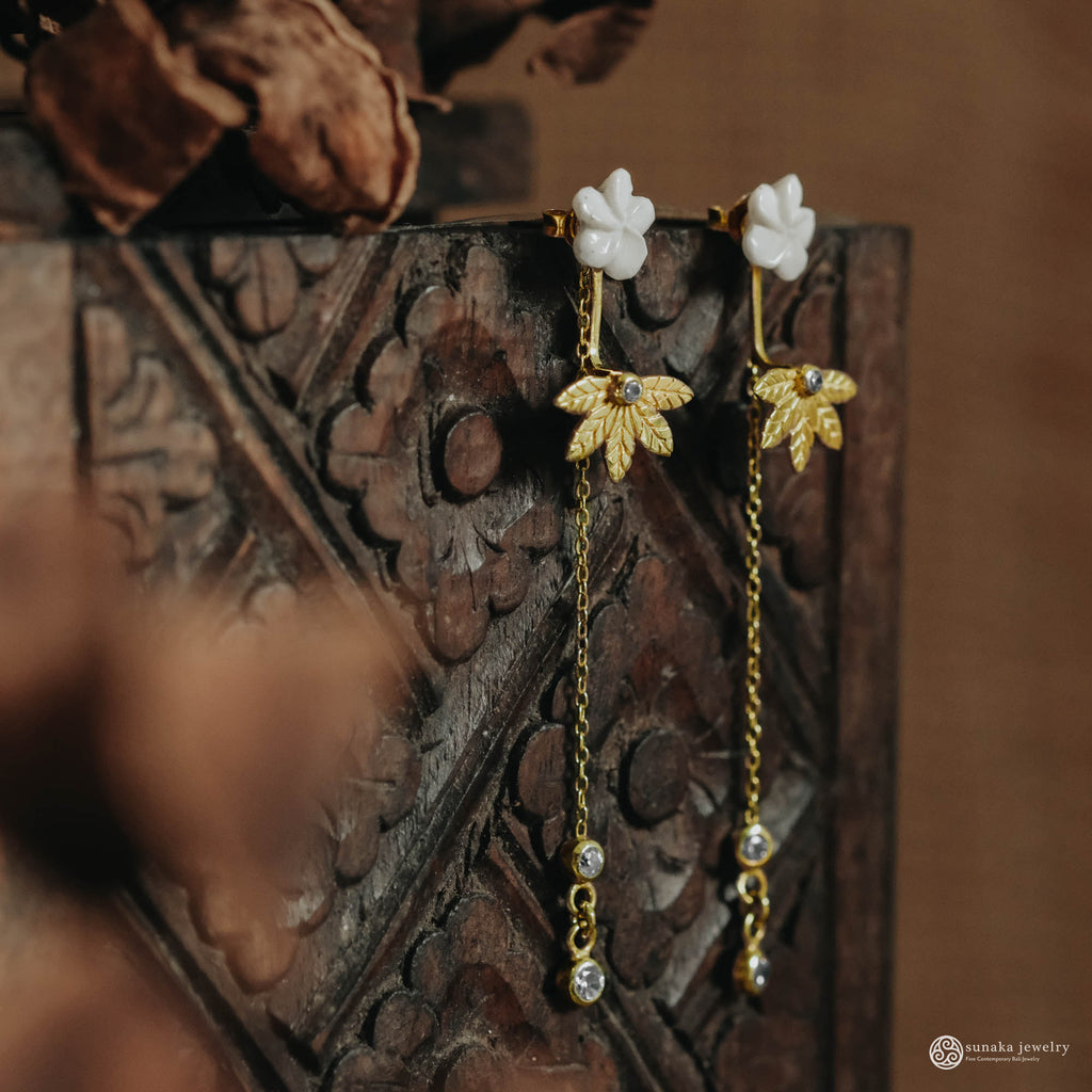 Japanese Multi-functional Earring Collection: Ear Jacket or Drop Chain Earrings