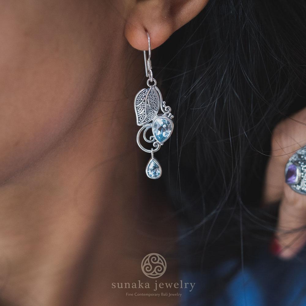 Anting Dangling Koleksi Kembang Harum Sterling Silver 925