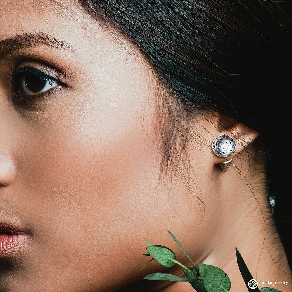 925 Silver Subeng Earrings Bhineka Collection