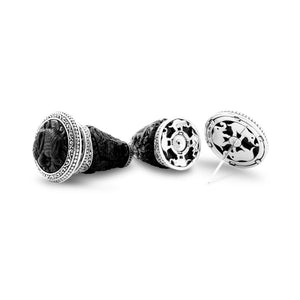 Subeng Elephant Collection Silver Traditional Stud Earrings
