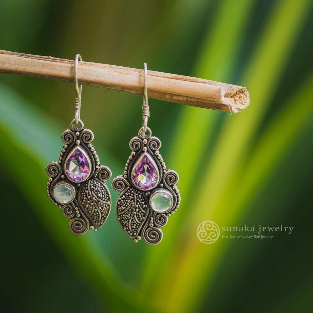 925 Silver Kembang Harum Collection Dangle Earrings