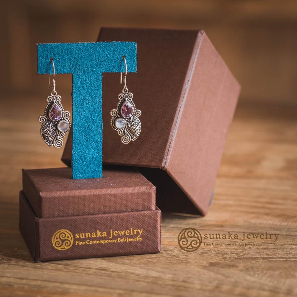 925 Silver Kembang Harum Collection Dangle Earrings