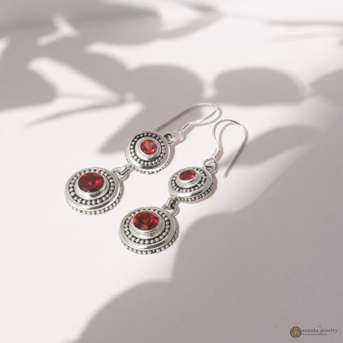 Jawan Keliling Collection Sterling Silver 925 Double Drop Earrings