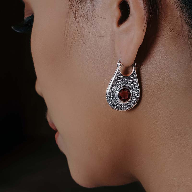 Anting Hoop Perak Koleksi Jawan Keliling Sterling Silver 925