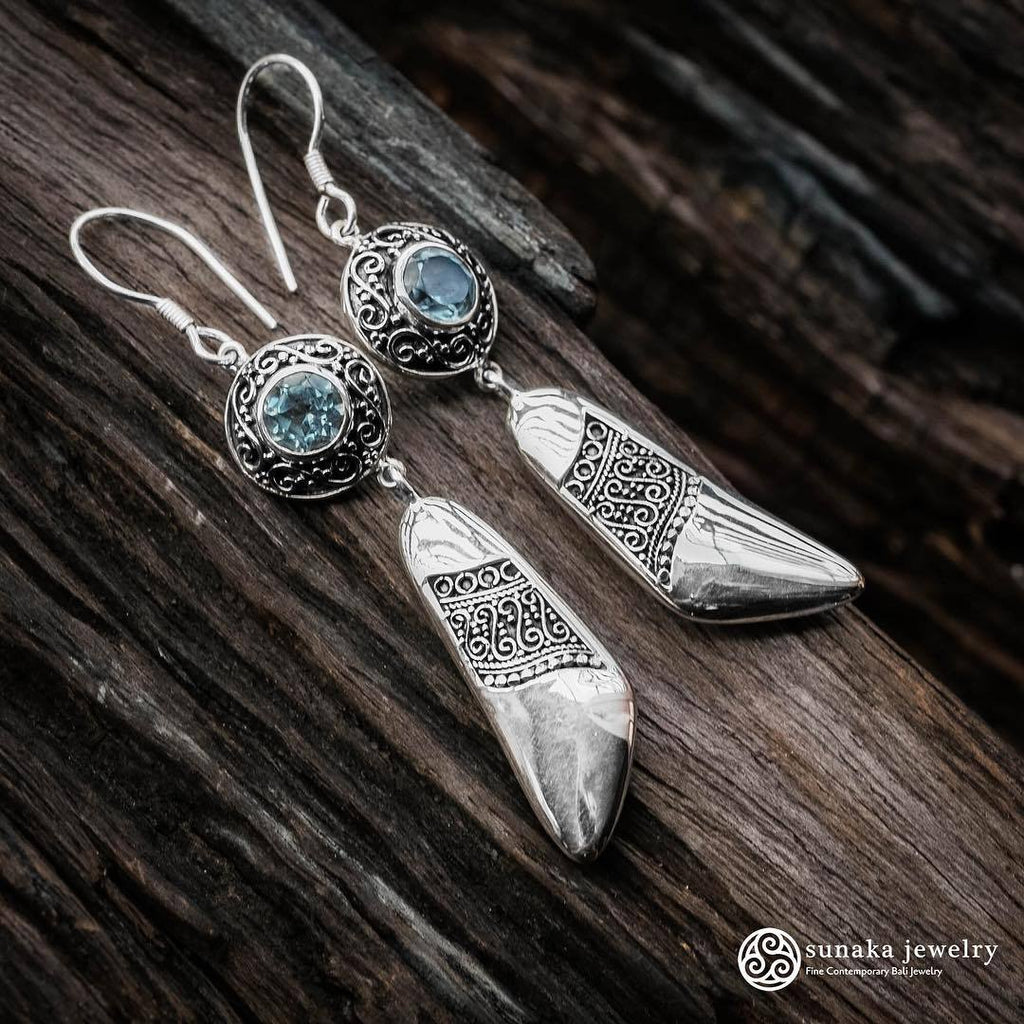 Indonesian Batik Collection Drop Earrings