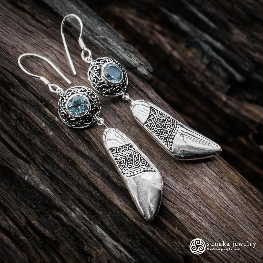 Indonesian Batik Collection Drop Earrings