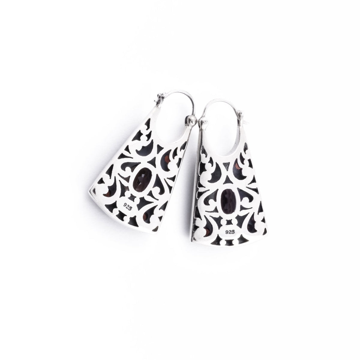 925 Silver Tridatu Collection Hoop Earrings