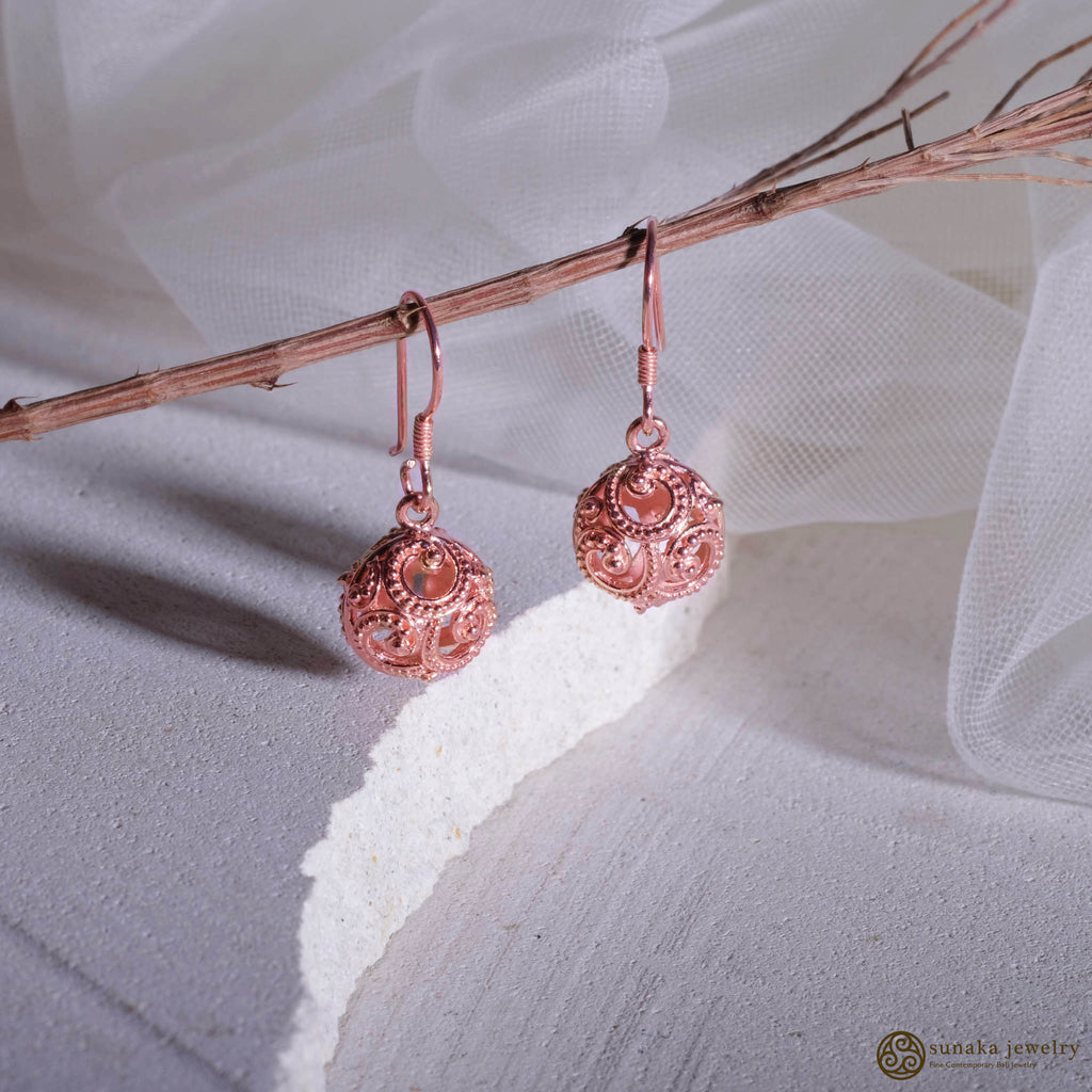 Anting Bulat Kecil Perak 925 Koleksi Ombak Segara Sterling Silver