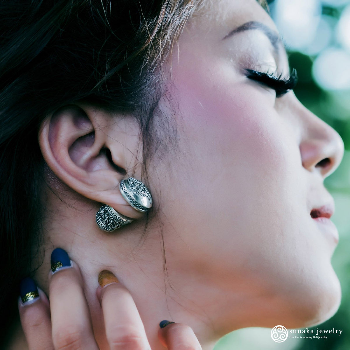 Anting Subeng Bulat Koleksi Batik Indonesia Sterling Silver 925