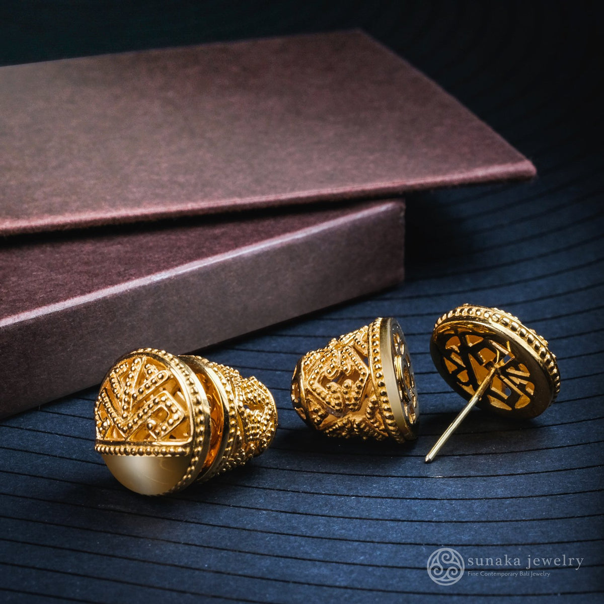 Anting Subeng Medium Perak 925 Koleksi Songket Bali