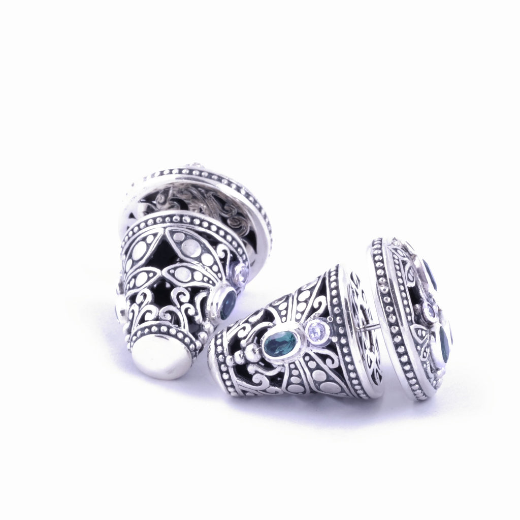 Mini Bali Traditional Dragonfly Sterling Silver 925 Hoop Earrings Collection