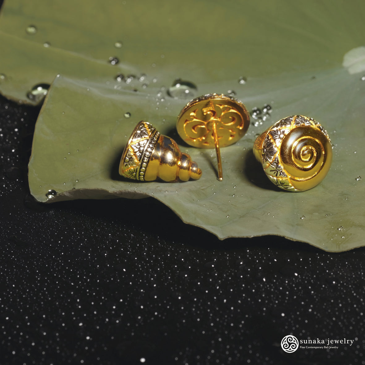 Anting Perak 925  Koleksi Keong Emas Subeng Earrings