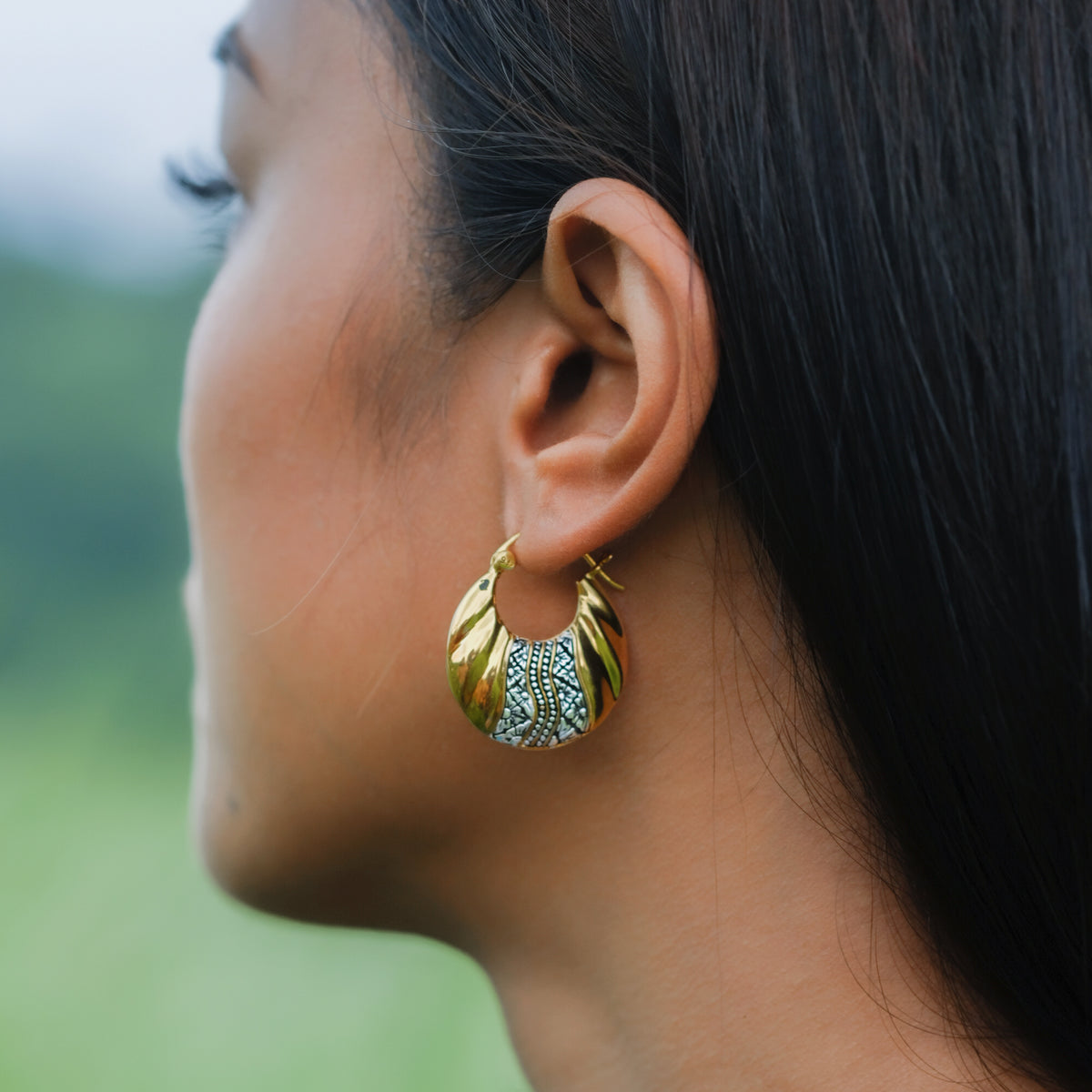 925 Silver Gold Snail Collection Hoop Earrings