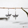 Anting Capung Bali Silver with Gemstone Dangle Earrings