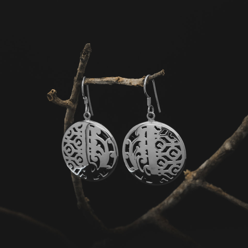 Anting Dangling Bulat Wanita Perak 925 Koleksi Bhineka