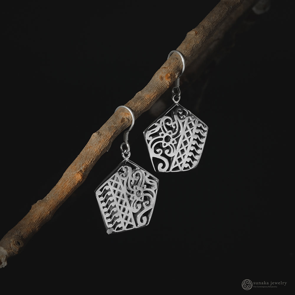 Anting Dangling Slim Perak 925 Koleksi Bhineka