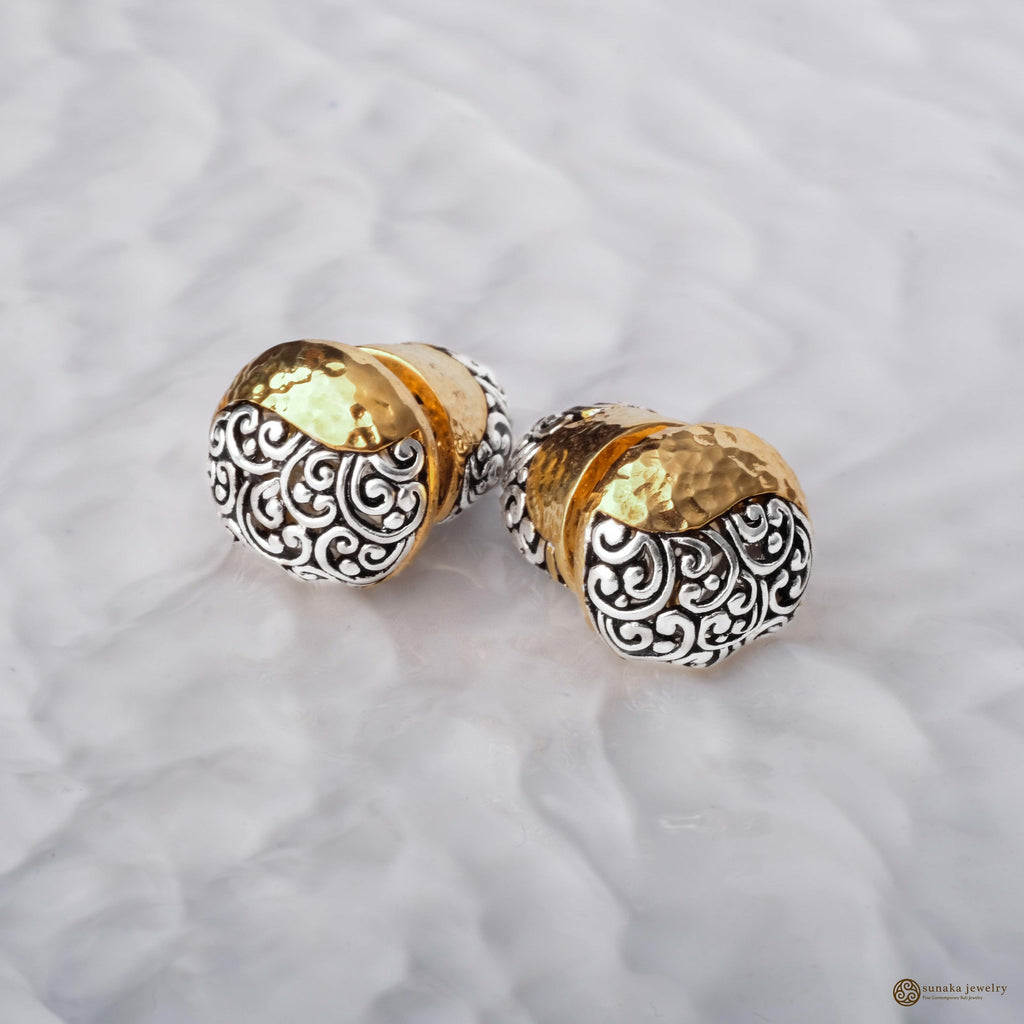 Large 925 Silver Subeng Earrings Ayung Collection