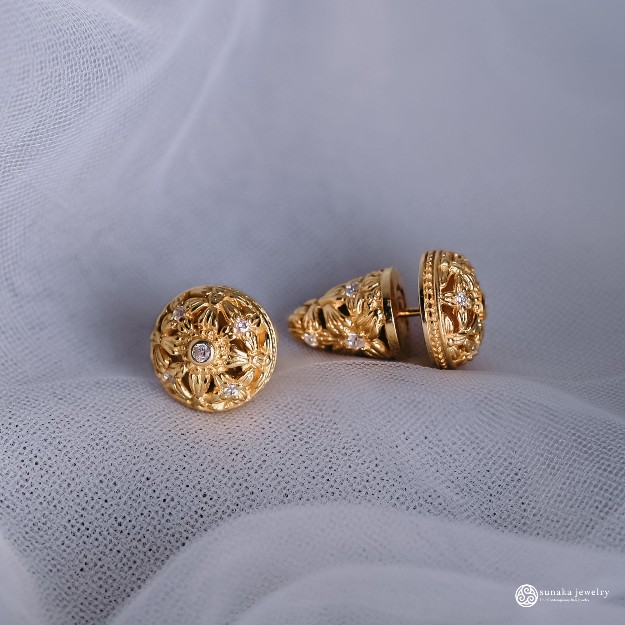 Anting Perak 925 Koleksi Asoka Mini Stud Earrings